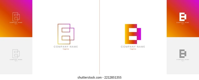 Elementos de la plantilla de diseño de iconos del logotipo de la letra B