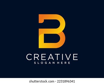 Letter B logo icon design template elements