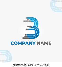 Letter B logo icon design template elements - Illustration. Letter B logo icon design - vector sign. Business card templates