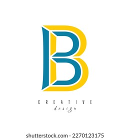 Elementos de la plantilla de diseño de iconos del logotipo de la letra B