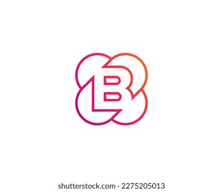 Elementos de la plantilla de diseño de iconos del logotipo de la letra B