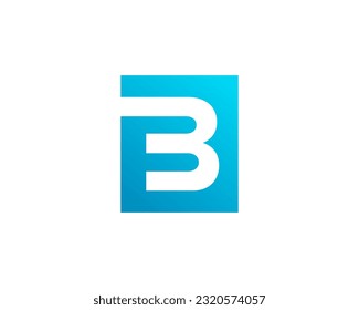 Elementos de la plantilla de diseño de iconos del logotipo de la letra B