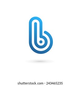 Letter B logo icon design template elements 