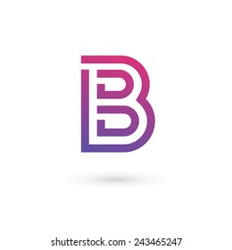 Letter B logo icon design template elements 