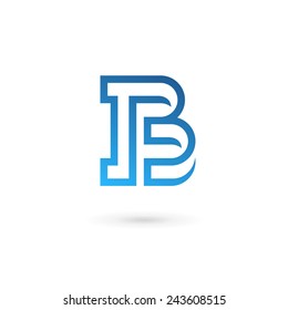 Letter B logo icon design template elements 