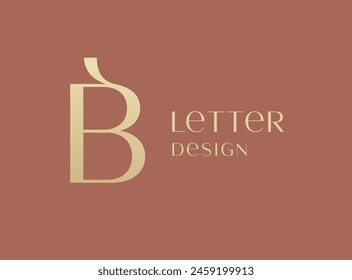 Letter B logo icon design. Classic style luxury monogram.