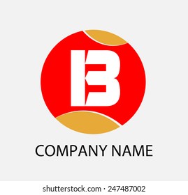 Letter B logo icon design template elements. Round sign 