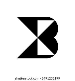 Logo de la letra B. Diseño de iconos. Elementos de Plantilla. Logos abstractos geométricos