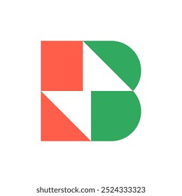 Letter B logo. Icon design. Template elements. Geometric abstract logos