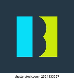Logotipo de la letra B. Diseño de iconos. Elementos de Plantilla. Logos abstractos geométricos