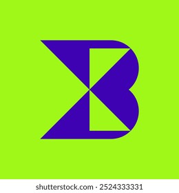 Logotipo de la letra B. Diseño de iconos. Elementos de Plantilla. Logos abstractos geométricos