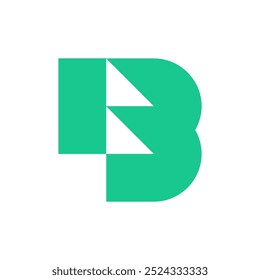 Logotipo de la letra B. Diseño de iconos. Elementos de Plantilla. Logos abstractos geométricos