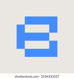 Logotipo de la letra B. Diseño de iconos. Elementos de Plantilla. Logos abstractos geométricos