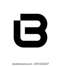Letter B logo. Icon design. Template elements. Geometric abstract logos