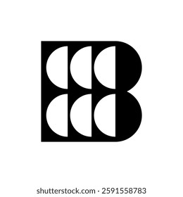 Letter B logo. Icon design. Template elements. Geometric abstract logos