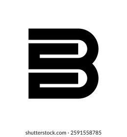 Letter B logo. Icon design. Template elements. Geometric abstract logos