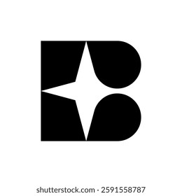 Letter B logo. Icon design. Template elements. Geometric abstract logos