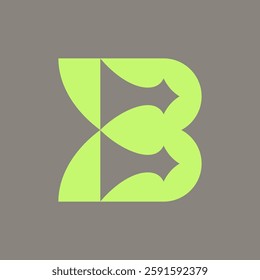 Letter B logo. Icon design. Template elements. Geometric abstract logos