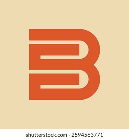 Letter B logo. Icon design. Template elements. Geometric abstract logos