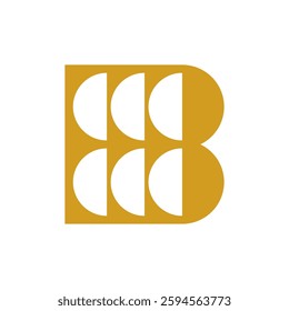 Letter B logo. Icon design. Template elements. Geometric abstract logos