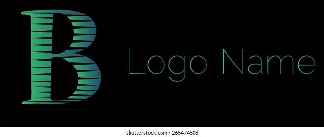 Letter B logo icon design template elements. Vector color sign.