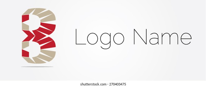 Letter B logo icon design template elements