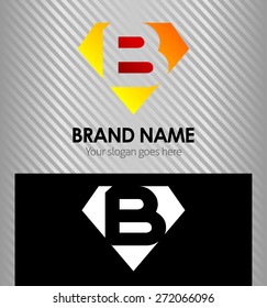 Letter B logo icon design template elements
