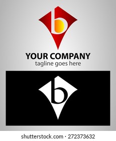 Letter B logo icon design template elements
