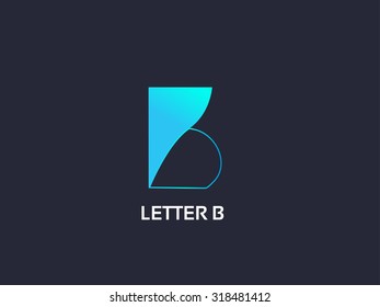 Letter B, logo icon design template. Vector business elements.
