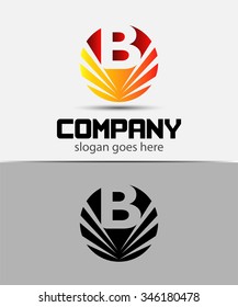Letter B logo icon design template elements
