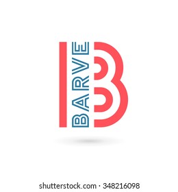 Letter B logo icon design template elements