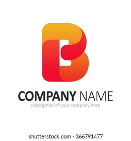 Letter b logo icon design template elements

