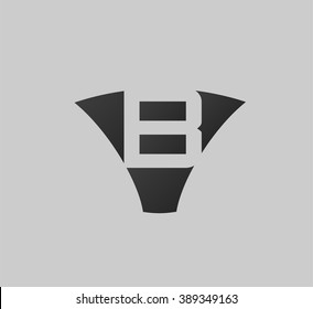 Letter b logo icon design template elements
