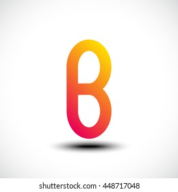 Letter B logo icon design template elements. Vector illustration