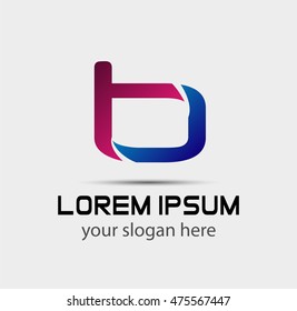 Letter b logo icon design template elements
