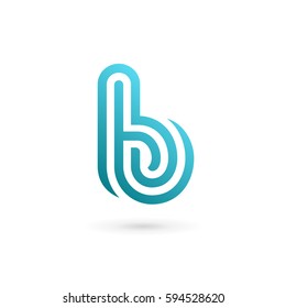 Letter B logo icon design template elements 
