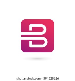 Letter B logo icon design template elements 
