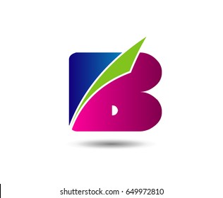 Letter B logo icon design template elements
