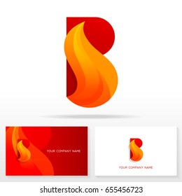 Letter B logo icon design template elements. Business card templates.