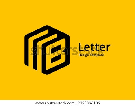 Letter B logo icon design template elements
