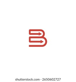 Letra B ícone de logotipo design de vetor plano