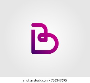 letter B logo icon. line art vector illustration