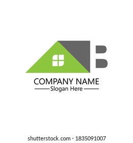 logotipo de letra B Monograma de iconos para vivienda, patrimonio inmobiliario Ilustración