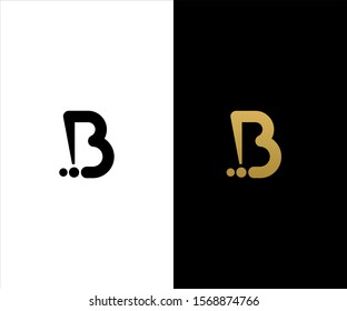 Letter B Logo icon. Outstanding professional elegant artistic Gold and Black. 