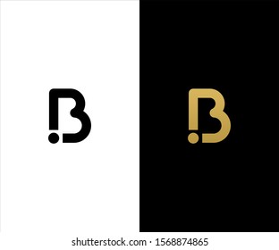 Letter B Logo icon. Outstanding professional elegant artistic Gold and Black. 