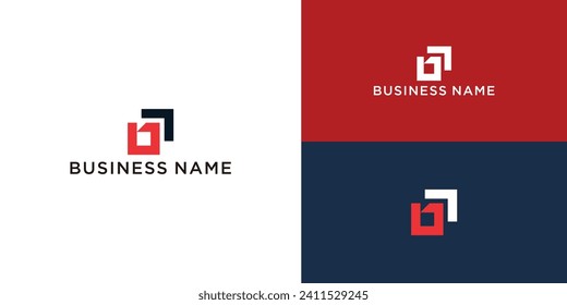Icono de logotipo de letra B en vector de diseño cuadrado