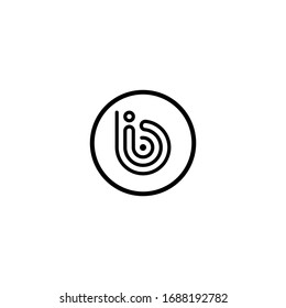letter B logo icon template