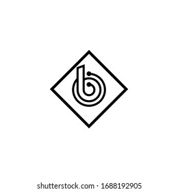 plantilla de icono de logotipo de letra B
