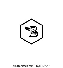 plantilla de icono de logotipo de letra B