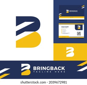 Identidad del logotipo de la letra B. Logotipo B inicial Identidad del logotipo de un monograma sencillo y plano Resumen Vector de logotipo premium para la identidad de empresa, empresa y marca. Tarjeta de visita gratuita
